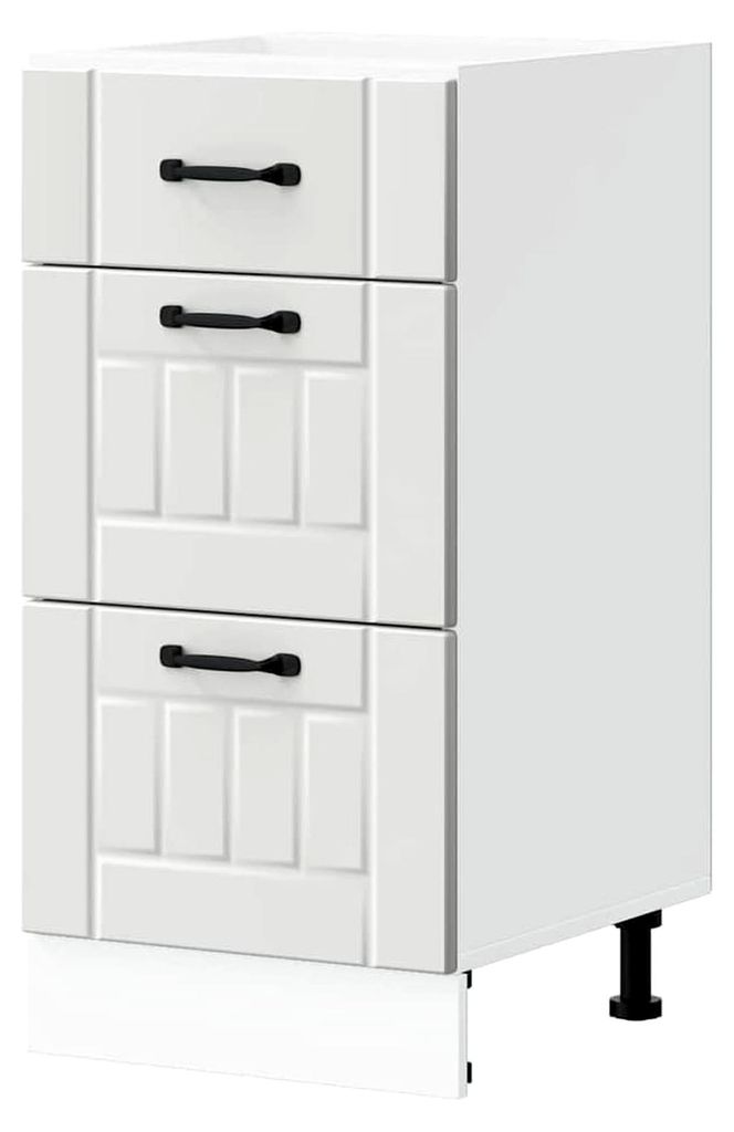 Tomostar Küchenunterschrank Lucca weiß Holz 40 x 46 x 81,5 cm