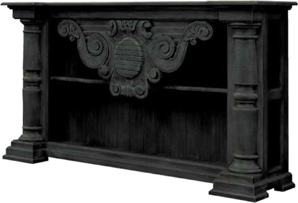 Casa Padrino Luxus Landhausstil Konsole Schwarz 170 x 40 x H. 100 cm - Handgefertigter Massivholz Konsolentisch - Edle Landhausstil Massivholz Möbel