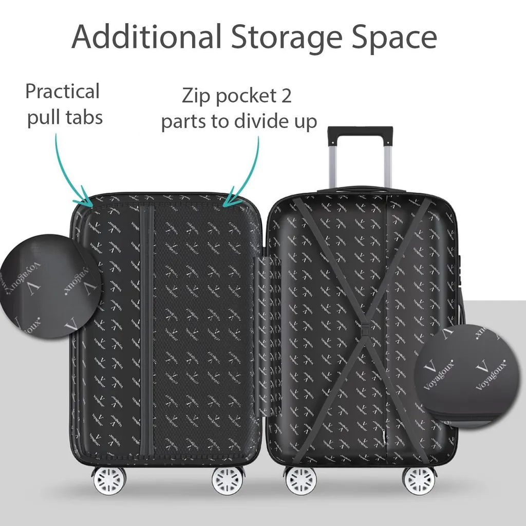 Set Trolley Voyagoux REVELATION Rosa 2 Pezzi: Bagaglio a Mano e Stiva - 6