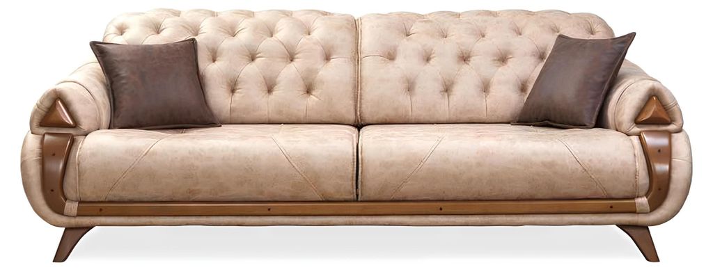 Sofa Dreisitzer Couch Polster Design Sitz Sofas Zimmer Möbel Leder Klassisch Neu