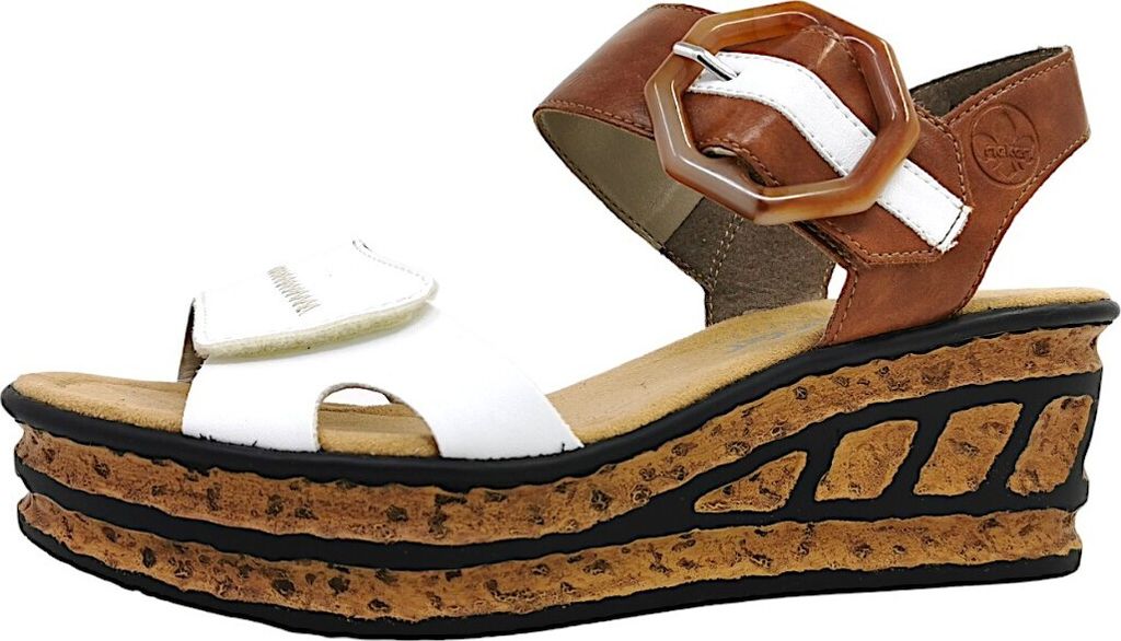 Rieker Gekleed Sandalen Hak - Wit - Maat 39