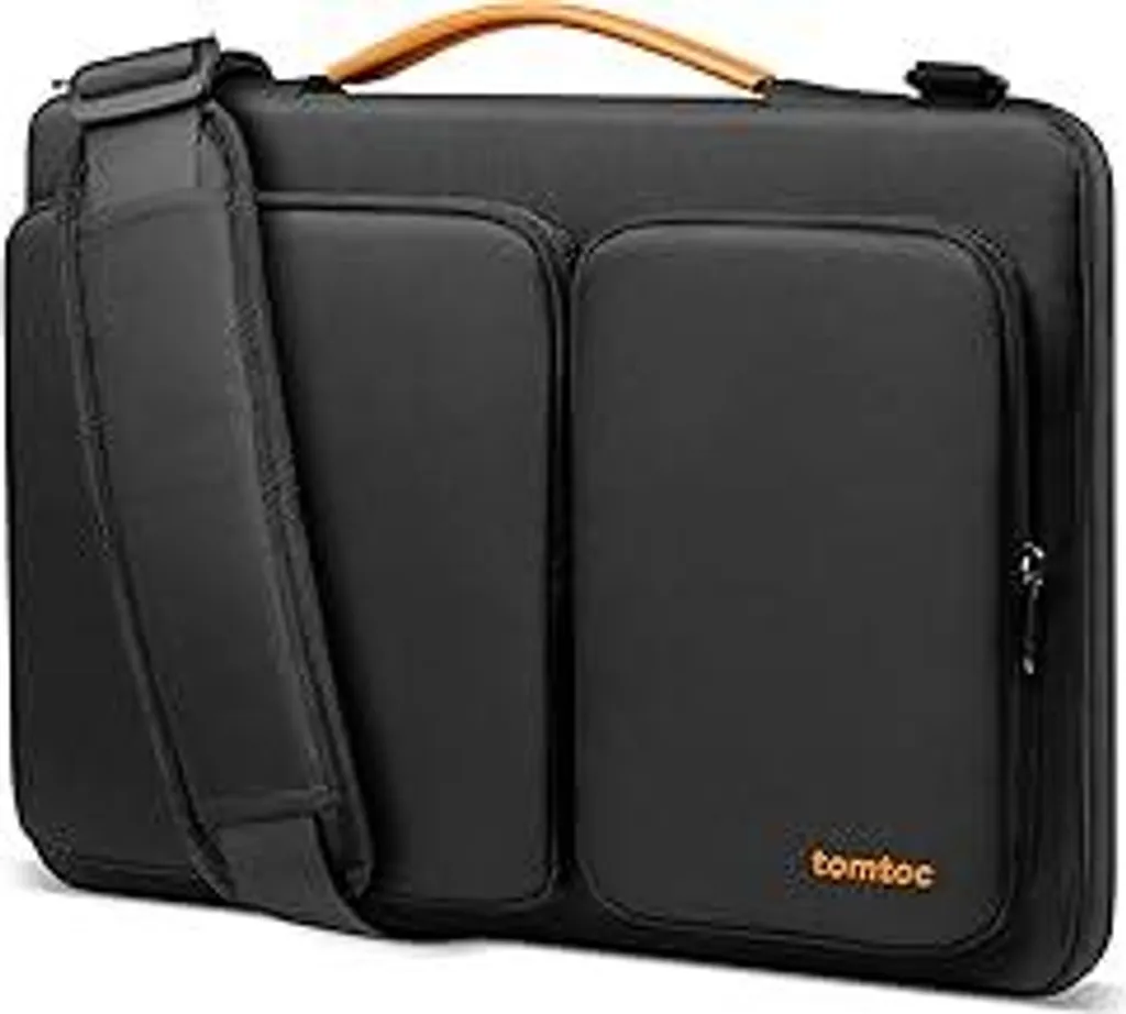 Borsa per laptop tomtoc 15/15,6/16 pollici Borsa per notebook con protezione a 360° Borsa a tracolla, borsa per laptop 16 pollici Custodia protettiva idrorepellente Compatibile con Acer, ASUS, Dell, HP, Lenovo, Chromebook e MacBook