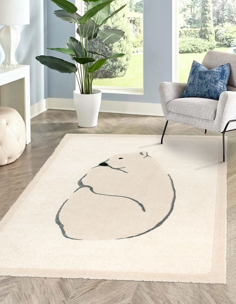 Rikmani Shaggy Teppich, Flauschiger Teppich 120 x 170 cm Weicher Teppich, Wohnzimmer, Schlaffzimmer NAO