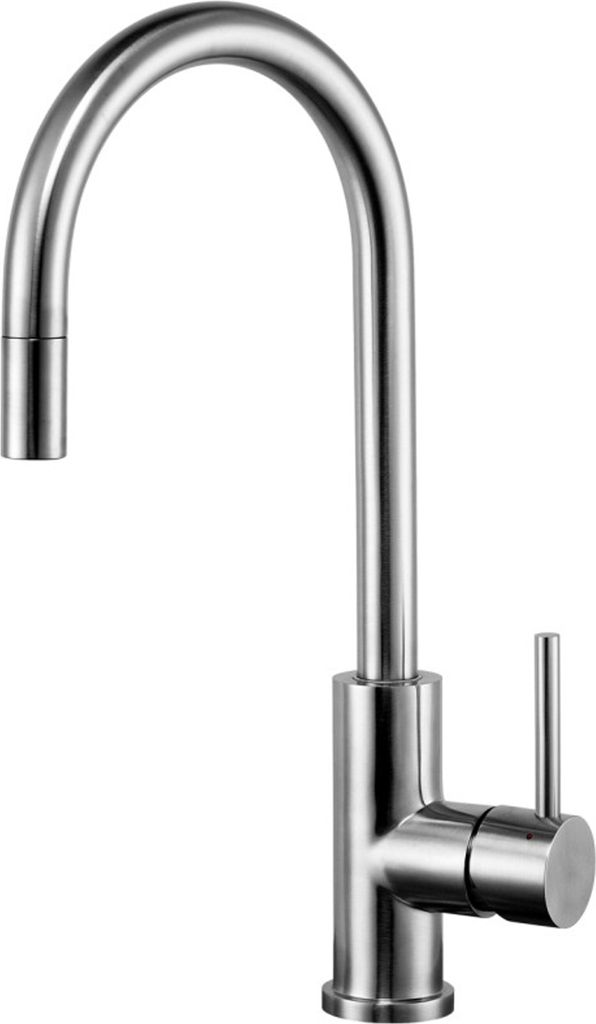 Caressi Armatur CA114l U ECO, Edelstahl Küchenarmatur, wassersparend