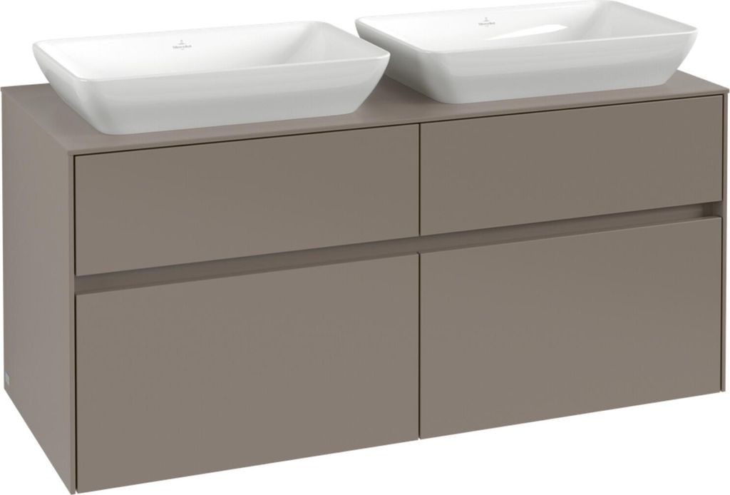 V&B Waschtischunterschrank Collaro 120x54,8x50cm, f 2 WT, LED 8,8W, so gre.