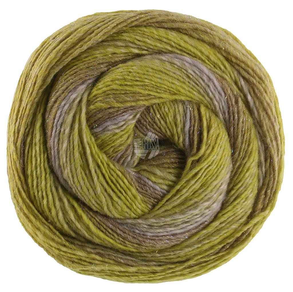 Lana Grossa - Gomitolo Gala 4034 lilagrau dunkeloliv Produktbild 