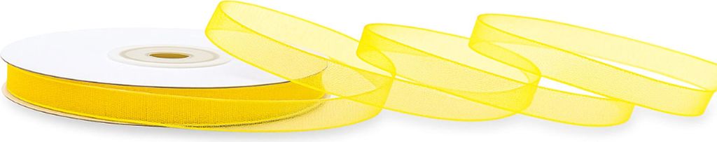Organzaband 6mm x 25m Rolle Gelb