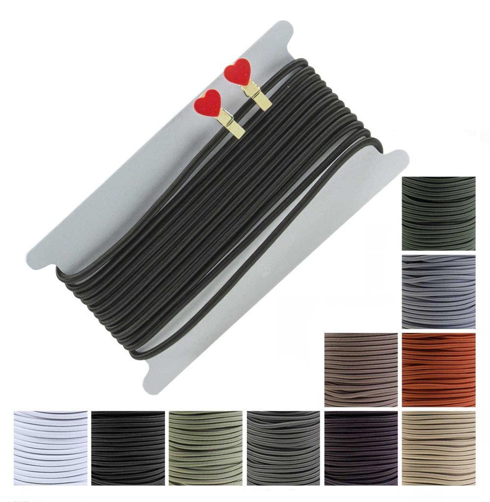 5m extra starke Gummikordel 5mm schwarz