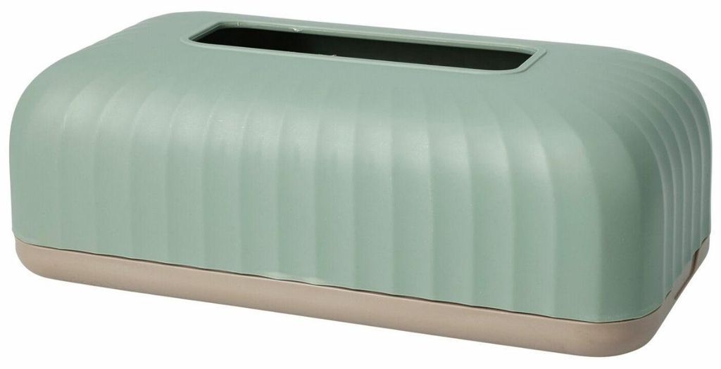 HOWHOMELY | Taschentuchspender - Kosmetiktuchspender - grün - Kunststoff - Taschentuchbox - Praktisch