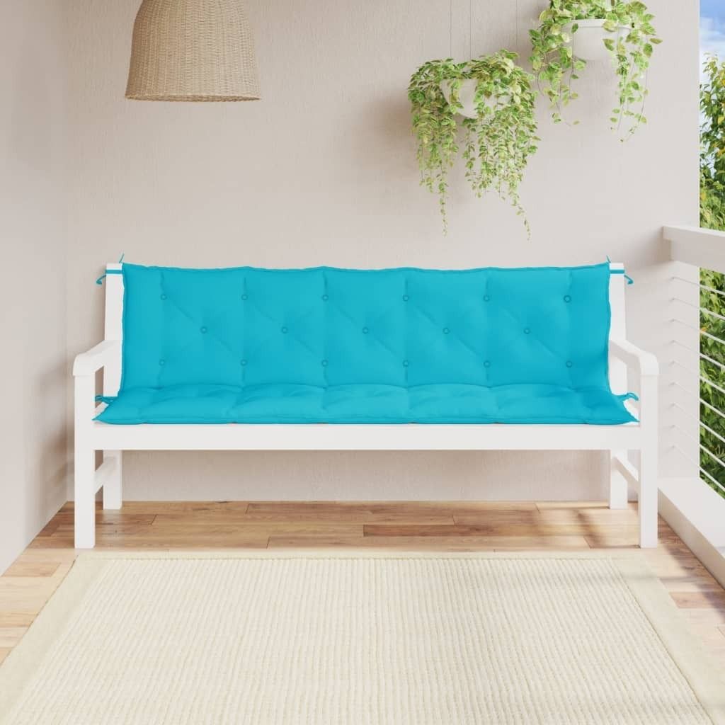 HOMMIE Gartenbankauflage - CLORIS - Gartenbank-Auflagen 2er set - modernes Design - Sitzkissen/Polsterauflage - Türkis Oxford-Gewebe Promotion5695...