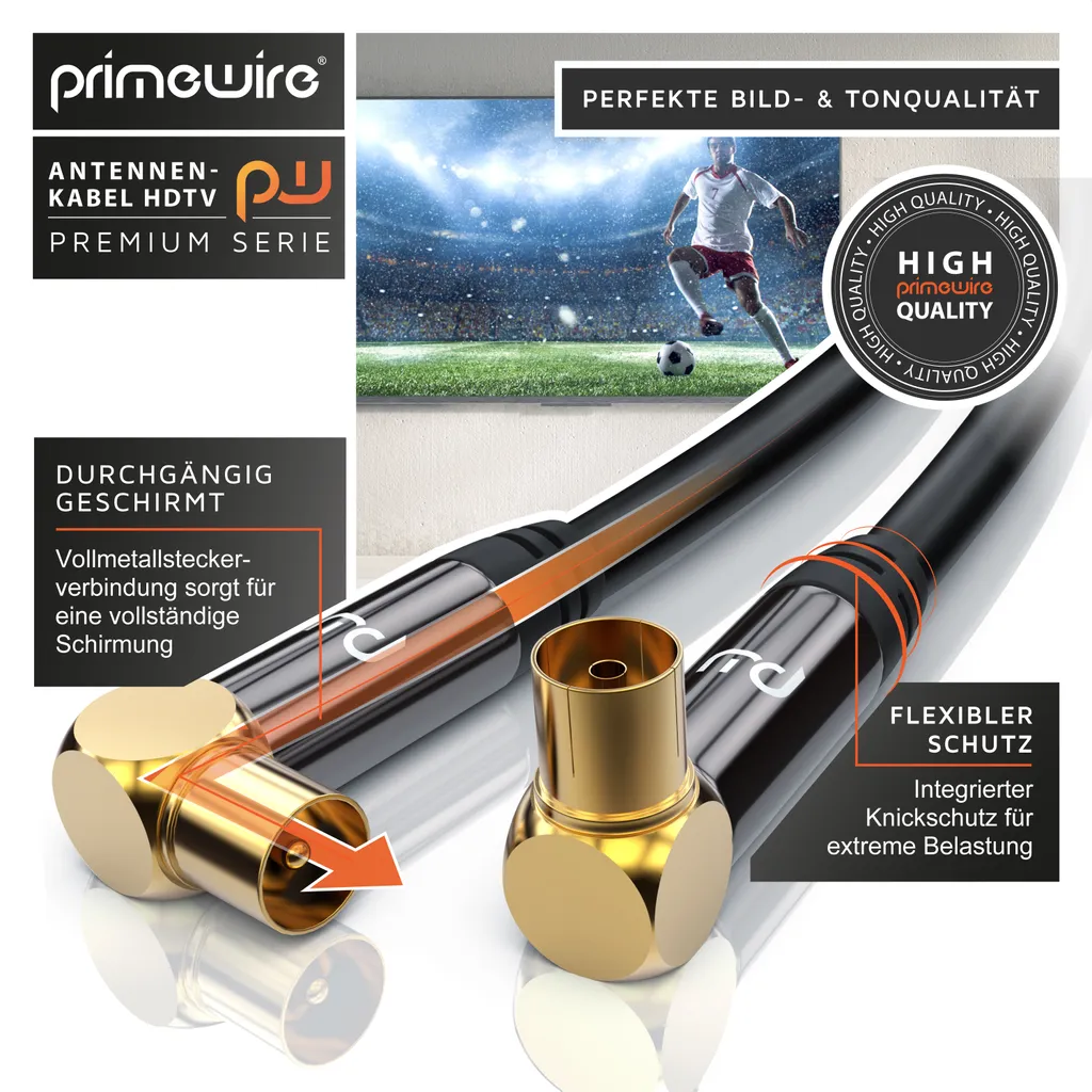 Cavo Coassiale Primewire 1m 75 Ohm 120dB: Standard Professionale - 5