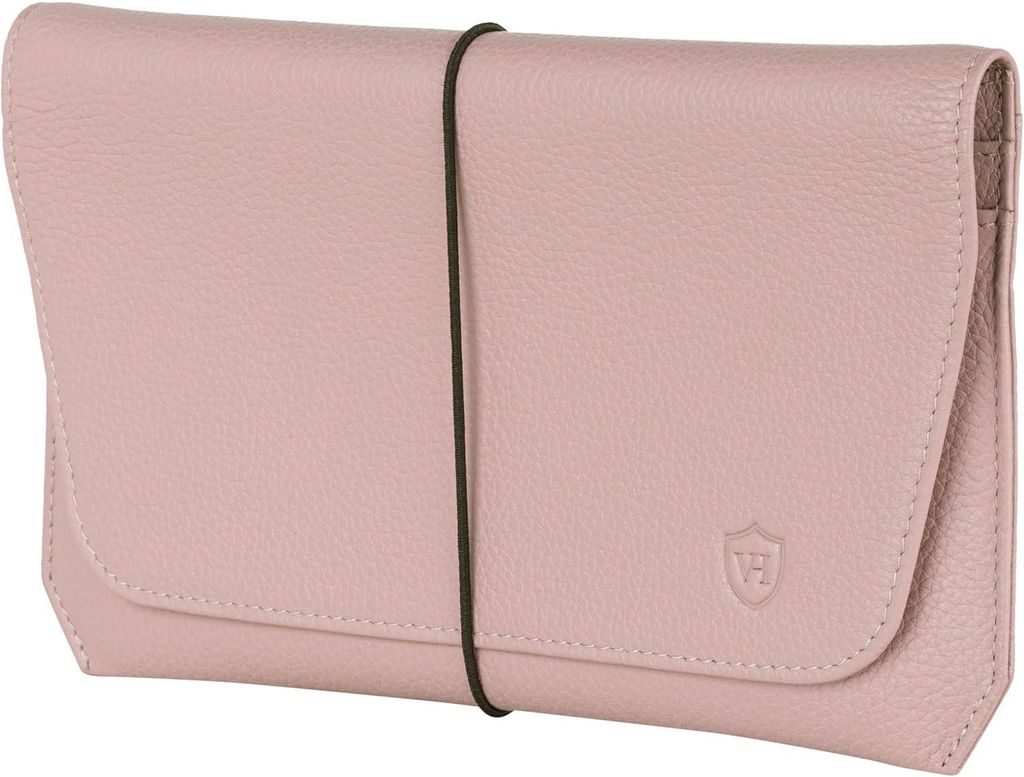 Hochwertige Reisepasshülle aus echtem Nappaleder mit RFID NFC Schutz, Reise Organizer mit Kartenfächern, Passport Wallet für Damen und Herren