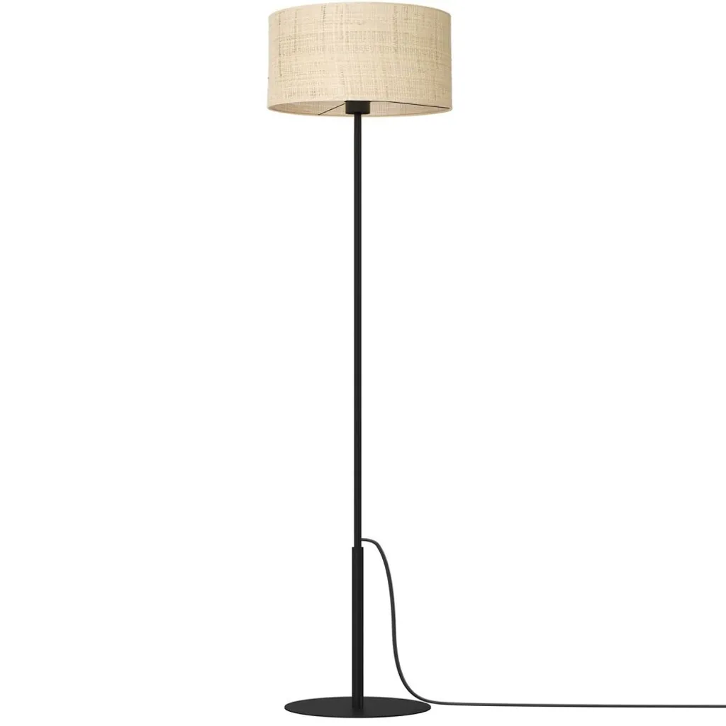 Lampadaire design en métal coloris crème Jovin avec finition mate chic