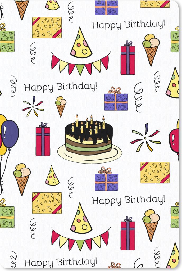 MuchoWow Mauspad Mousepad Design - Geburtstag - Party 40x60 cm - Mousepads - Maus Mat - Pad - Mausunterlage - Schreibtisch Accesoire