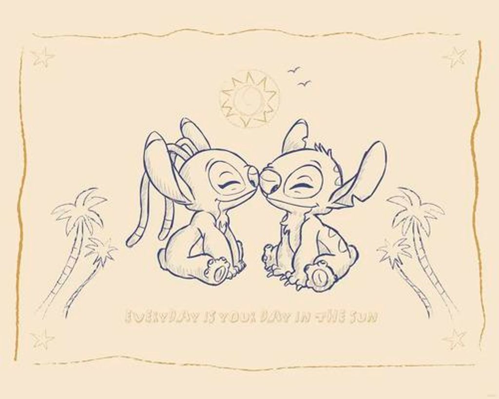 Poster Disney Lilo and Stitch Your Day in the Sun 50x40 cm