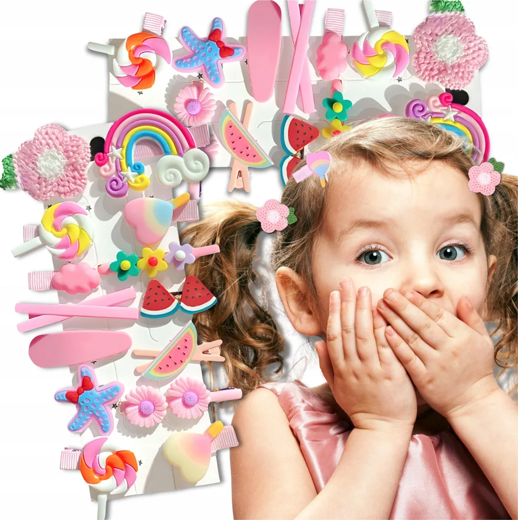 Look WOW per la tua Bimba: 28 Fermagli Capelli EDIBAZZAR Coloratissimi