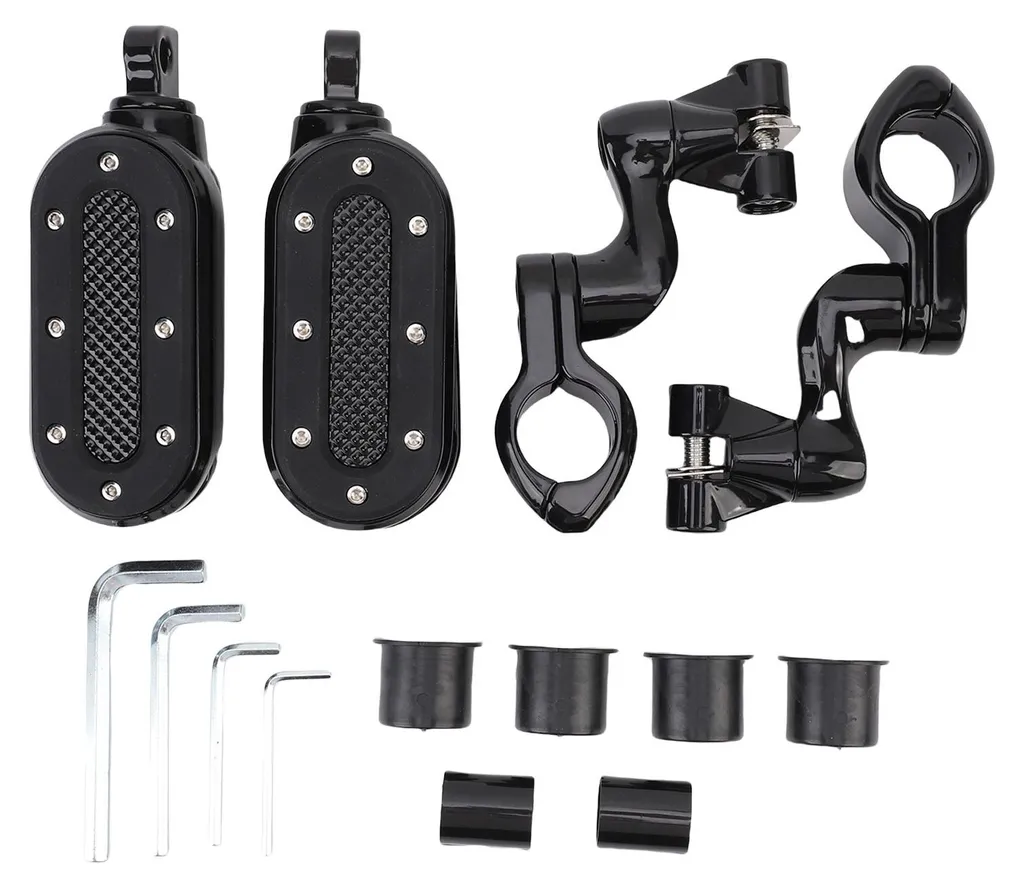Repose-pieds réglables pour moto de route 1.25 pouce avec cale-talon