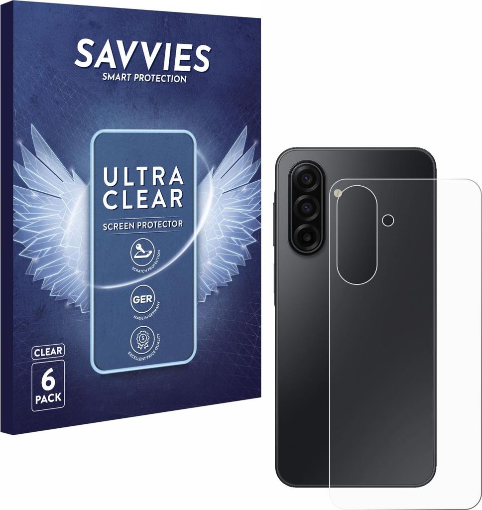 6x Für Samsung Galaxy A17 5G (Rückseite) Schutzfolie Savvies Displayschutz Display Schutz Folie Klar Transparent