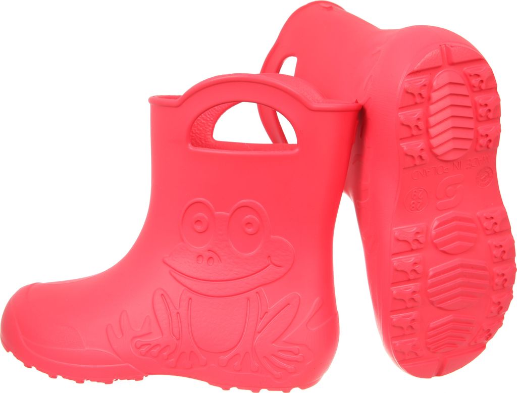 Camminare Kinder Gummistiefel Regenstiefel Frosch Rot 30/31