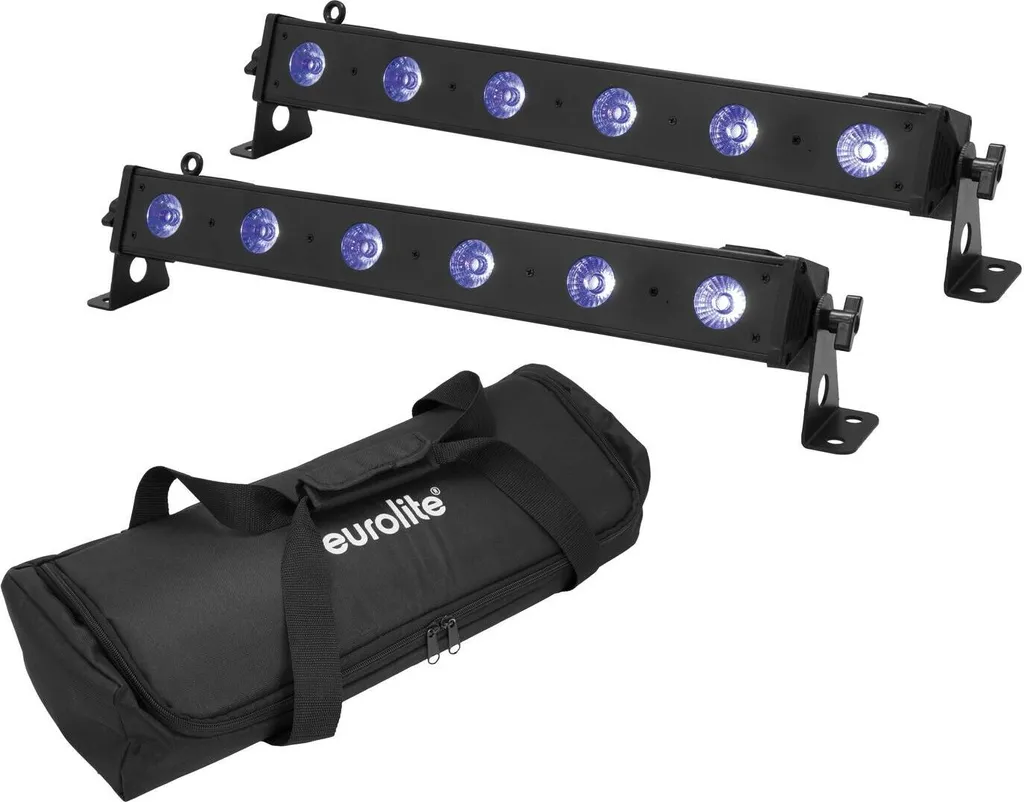 Set LED BAR-6 QCL RGB+UV Silencieux avec Sacoche pour Transport Facile