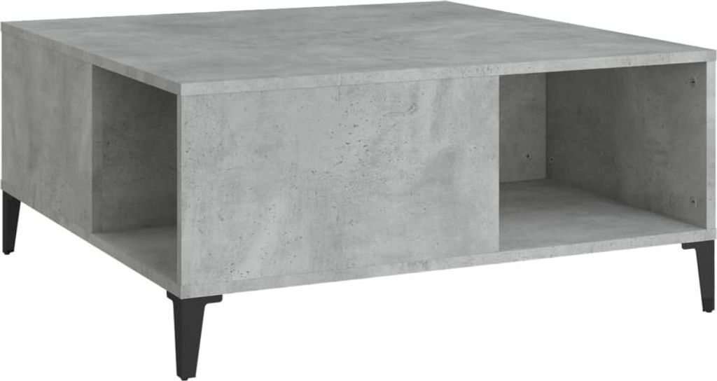 vidaXL Couchtisch Betongrau 80x80x36,5 cm Holzwerkstoff Produktbild 