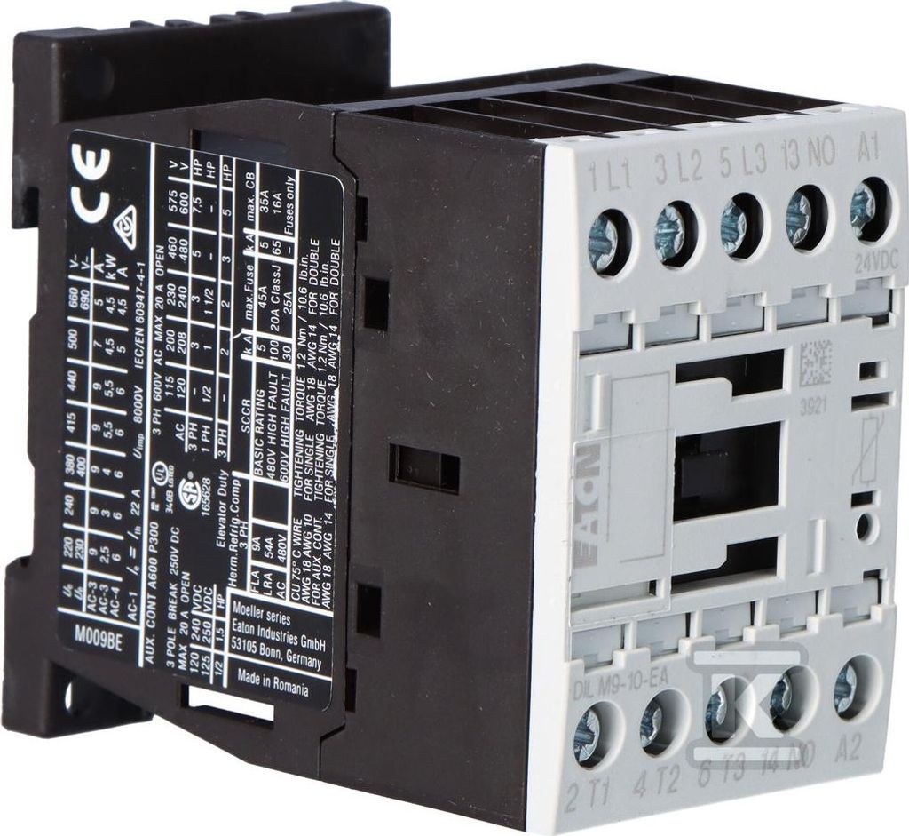 Leistungsschütz 7A 3P 24V DC 1Z DILM7-10-EA Eaton 190026