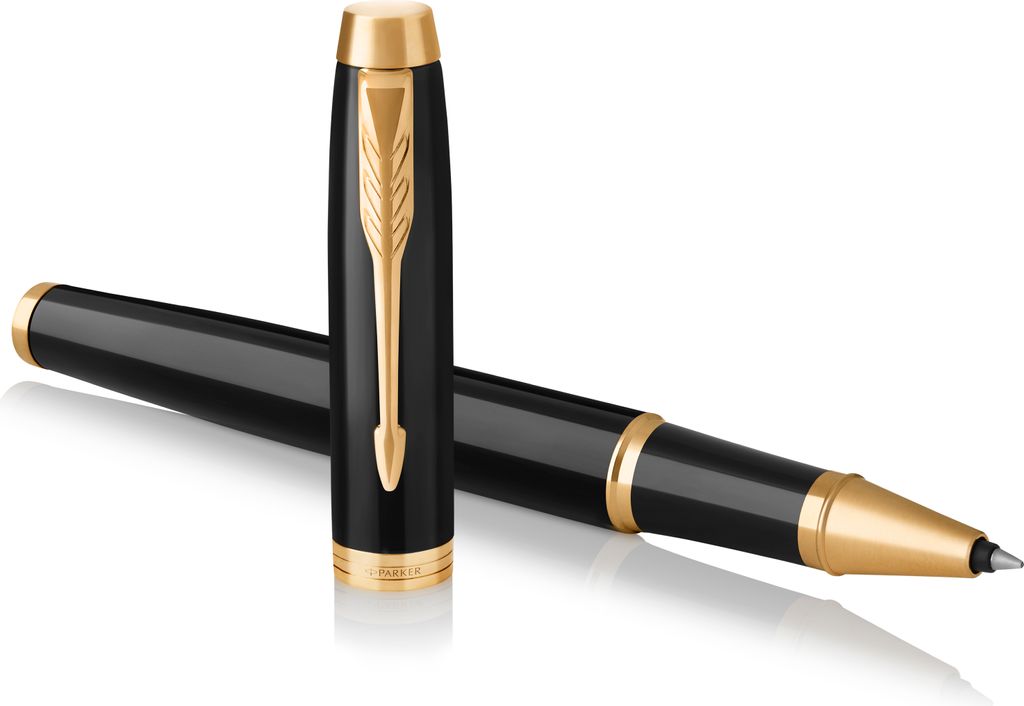 Parker IM Tintenroller | schwarze Lackierung mit Produktbild 