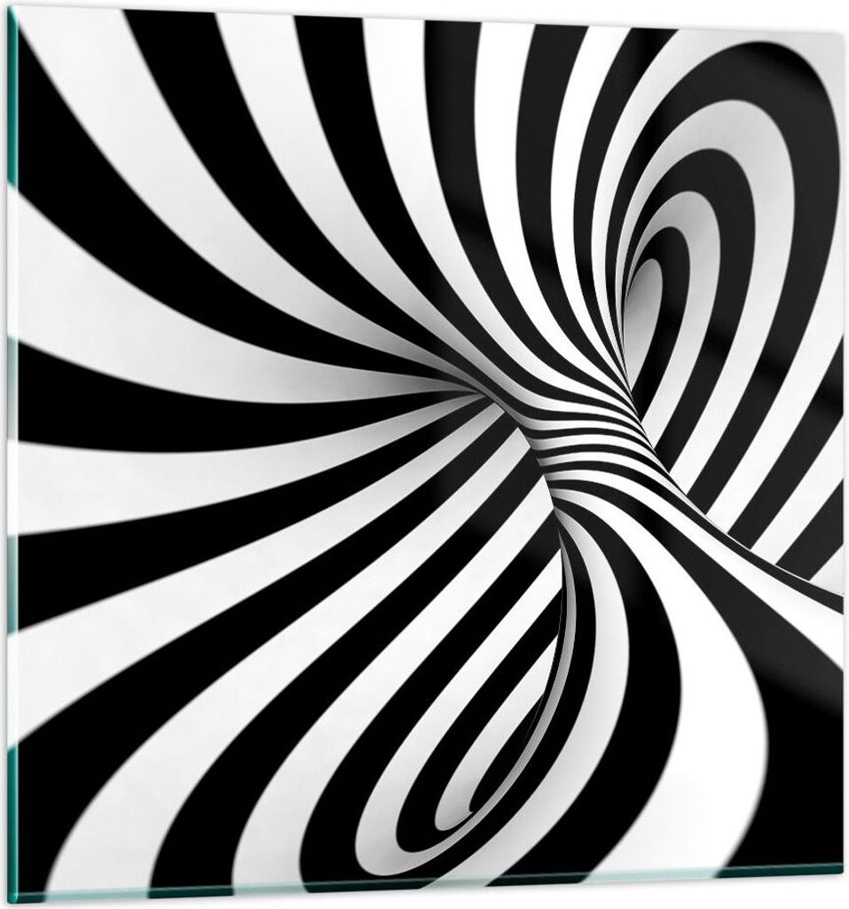 Bilder auf glas - Spirale Vortex Computergrafik - 40x40cm - Glasbilder - Wandbilder - Kunstdruck - zum Aufhängen bereit - Wanddekoration aus Glas ...