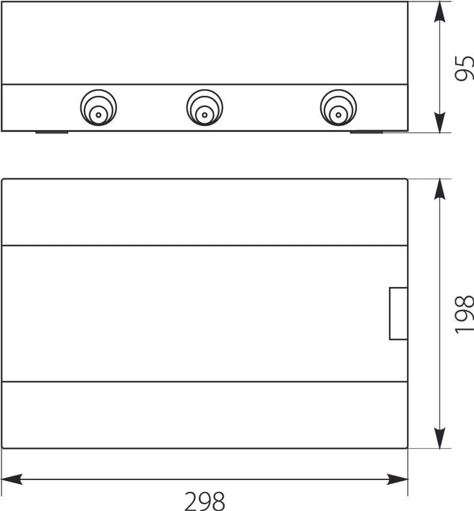 Tableau électrique IP40 SRn-12 NT Opatówek - Haute résistance 12 modules - 4