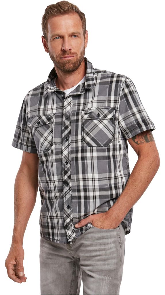 Brandit Roadstar Shirt Short Sleeve noir/anthracite, XL Image du produit 