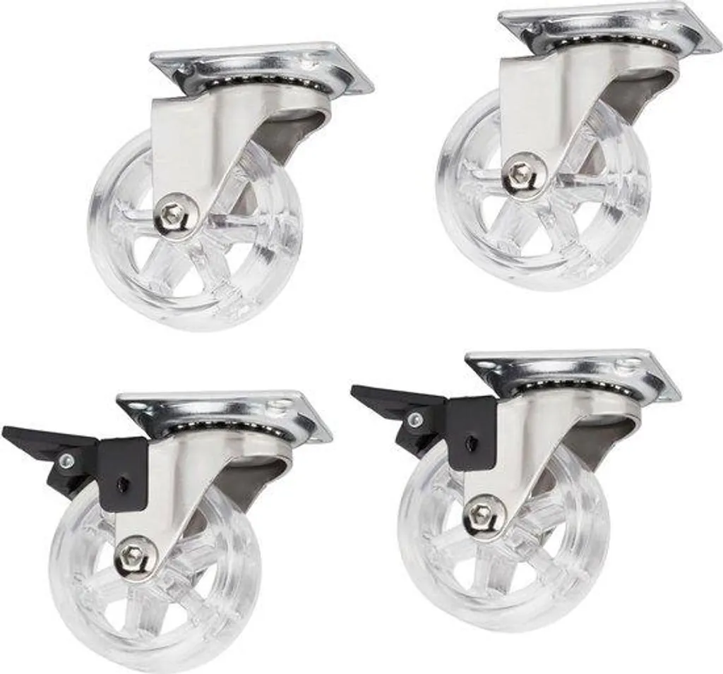 Roulettes de meubles transparentes 50 mm pour protéger vos sols fragiles