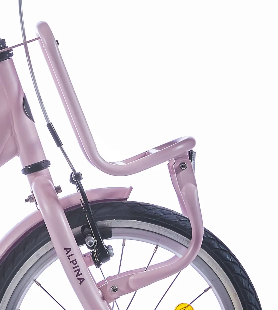 Support de Fourche Vélo Enfant Alpina 16 Clubb Rose Perle Mat