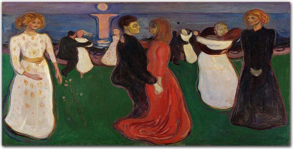 Coloray Bild aus Leinwand 100x50 Leinwand Dekoration - Tanz des Lebens Edvard Munch