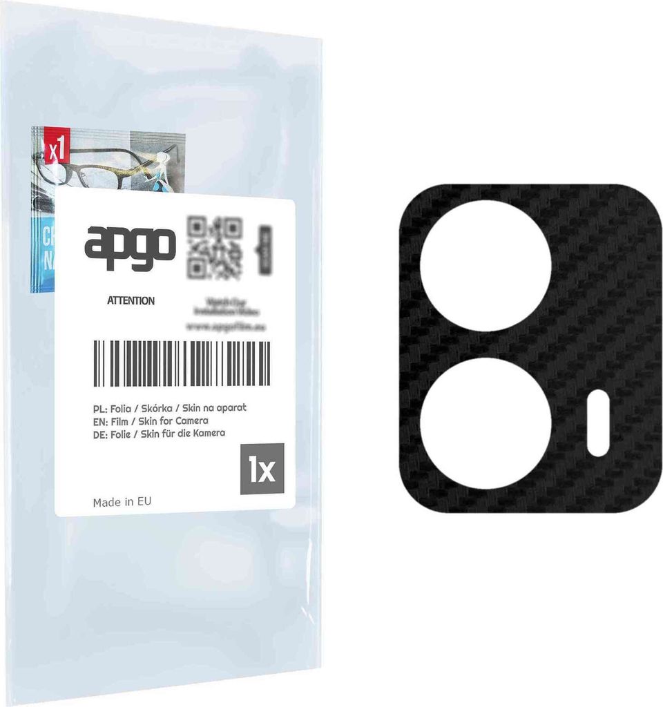 apgo Objektivschutz-Folie, Kameraschutz kompatibel mit Motorola Moto G85, Carbon-Imitation, Rückseite Schutzfolie für Kamera-Insel, Hinten Folie,...