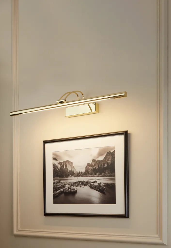 Applique de tableau LED laiton poli style classique chic pour intérieur - 3