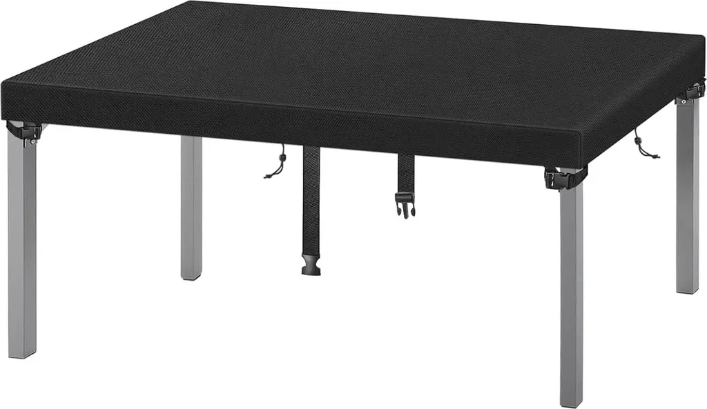 Nappe de protection pour table rectangulaire de jardin noire 140x90 cm