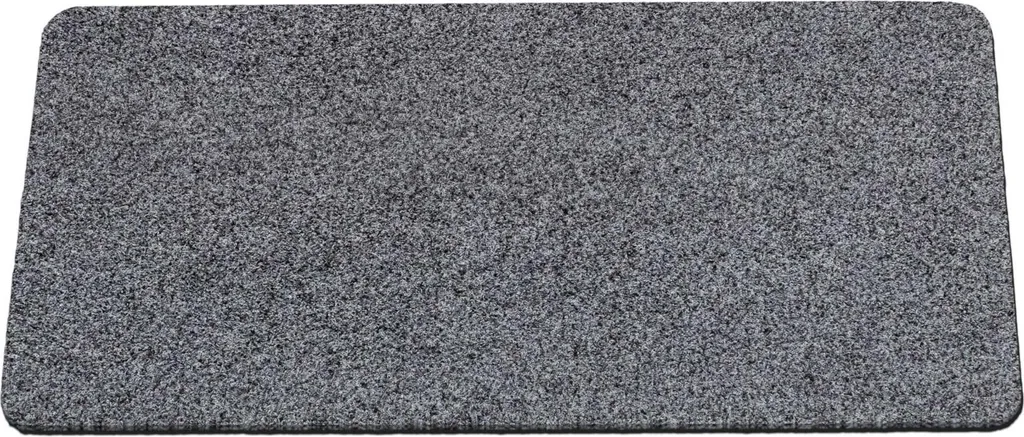Tapis d'Entrée Gris 40x80 cm POET - Paillasson Absorbant Haute Qualité