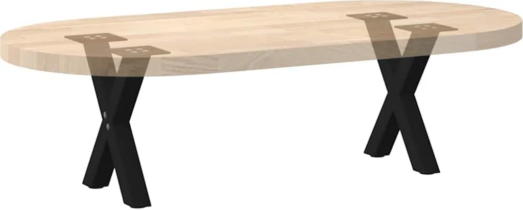 SYFAX Gambe Tavolino X Acciaio Nero 30cm - Supporto Fai Da Te Robusto - 5