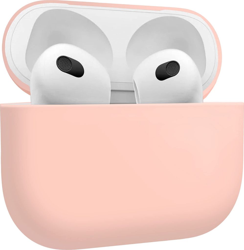 Silikon Hülle AirPods 3 Gen Qi kompatibel Soft Silikonhülle Case Tasche Rosa