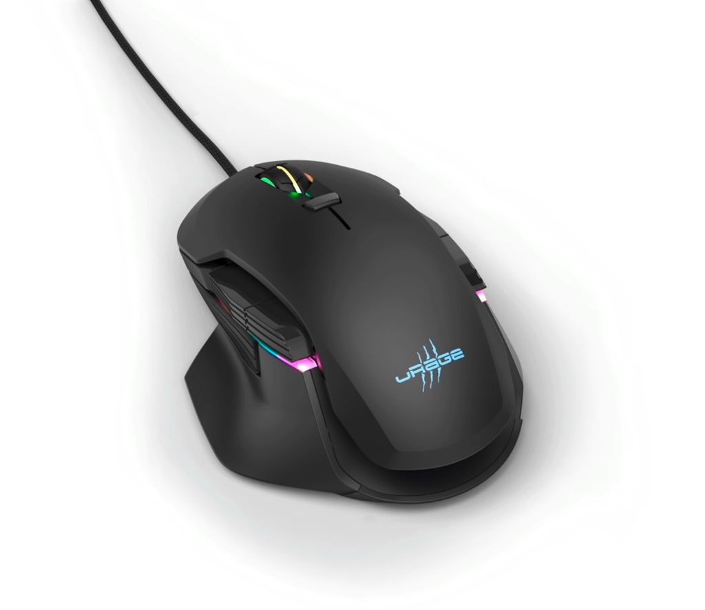 Hama URage Morph Mouse Gaming Ottico 3200 DPI – 7 Pulsanti Programmabili, LED, Cover Intercambiabile, Cavo 1.8m