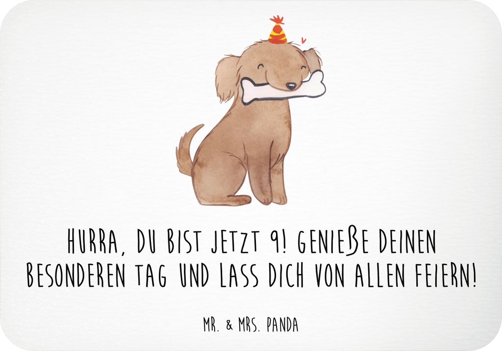 Mr. & Mrs. Panda magnet 9. Geburtstag Freude - Weiß - Geschenk, Geburtstagdeko, Happy Birthday, 9 Jahre, zettelhalter, Geburtstagsideen, lass dich...