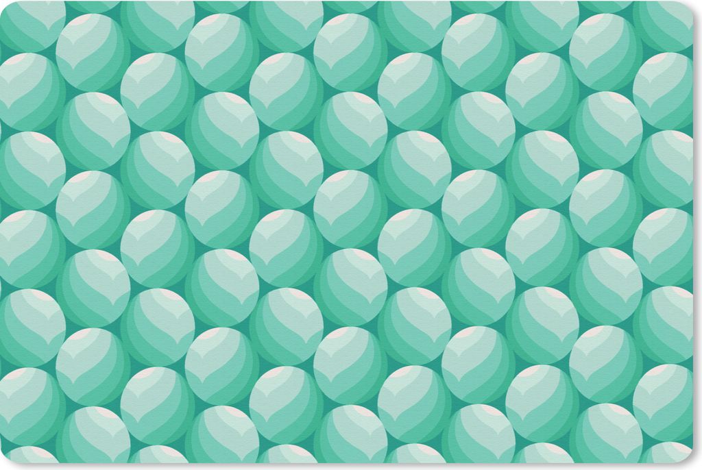 MuchoWow Schreibtischunterlage Gestaltung - Minze - Ball 60x40 cm - XXL Mauspad - Großes Mauspad