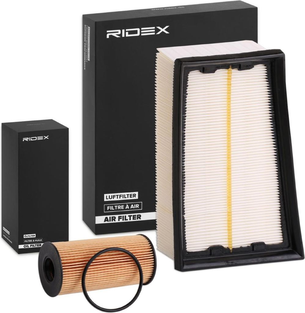 RIDEX Filterset Inspektionspaket Filtersatz für VW Touareg (7LA, 7L6, 7L7) passend für MERCEDES-BENZ C-Klasse T-modell (S205) für OPEL ZAFIRA B ...