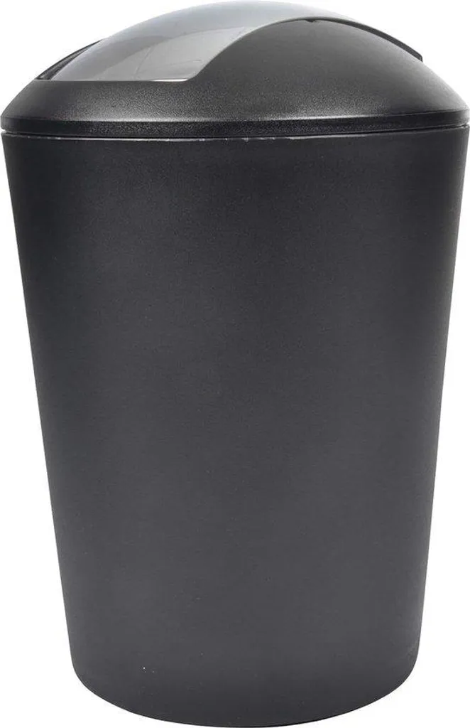 Petite corbeille de bureau noire 5,6 L - Poubelle de tri compacte