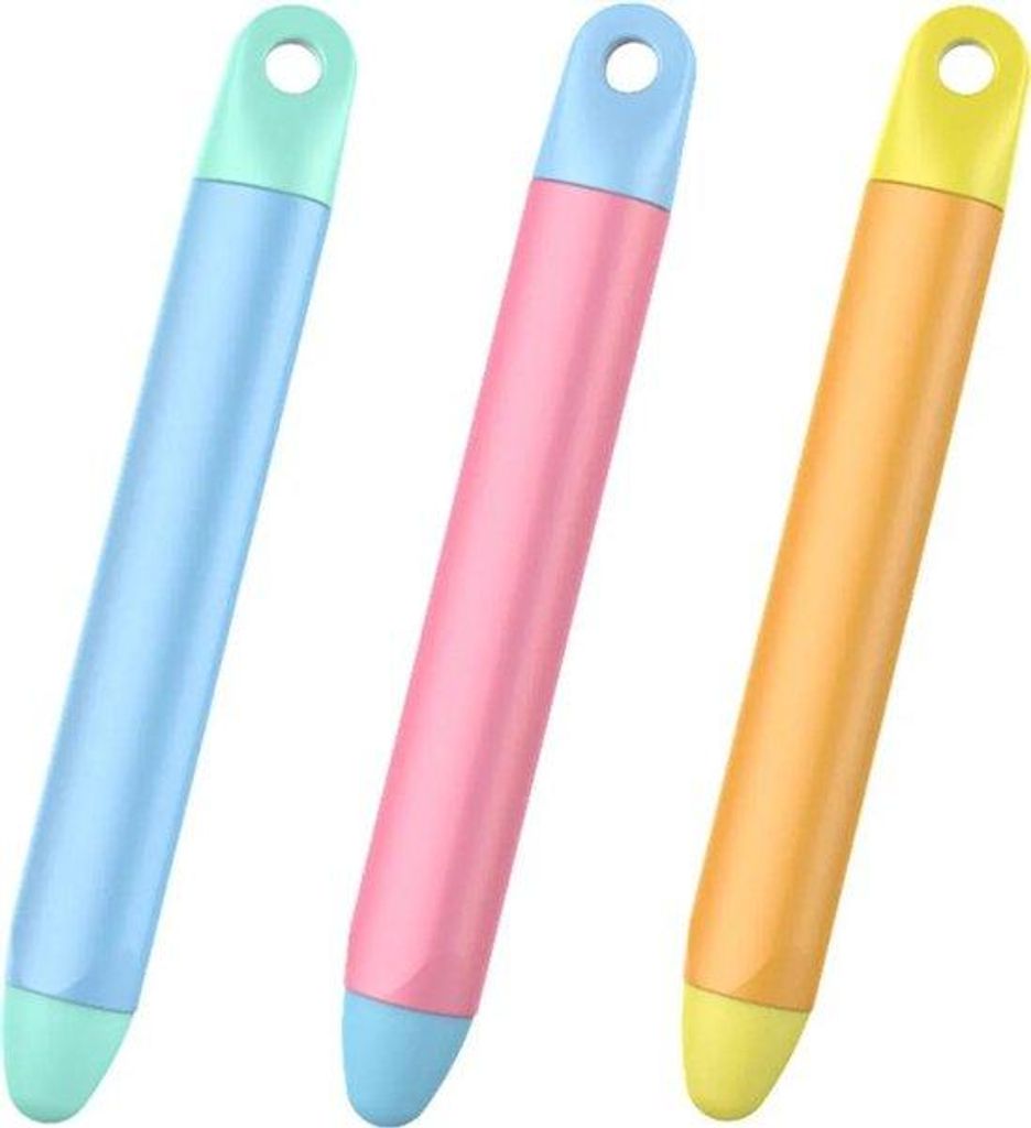 Silikonstifte für Kinder (3er-Pack) – Schutz für Bildschirme, für iPads, Tablets und Smartphones geeignet (Rot/Orange/Blau)