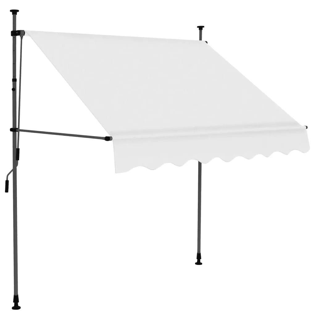 Tenda da Sole Retrattile 200cm Crema con LED vidaXL | Ombra e Stile