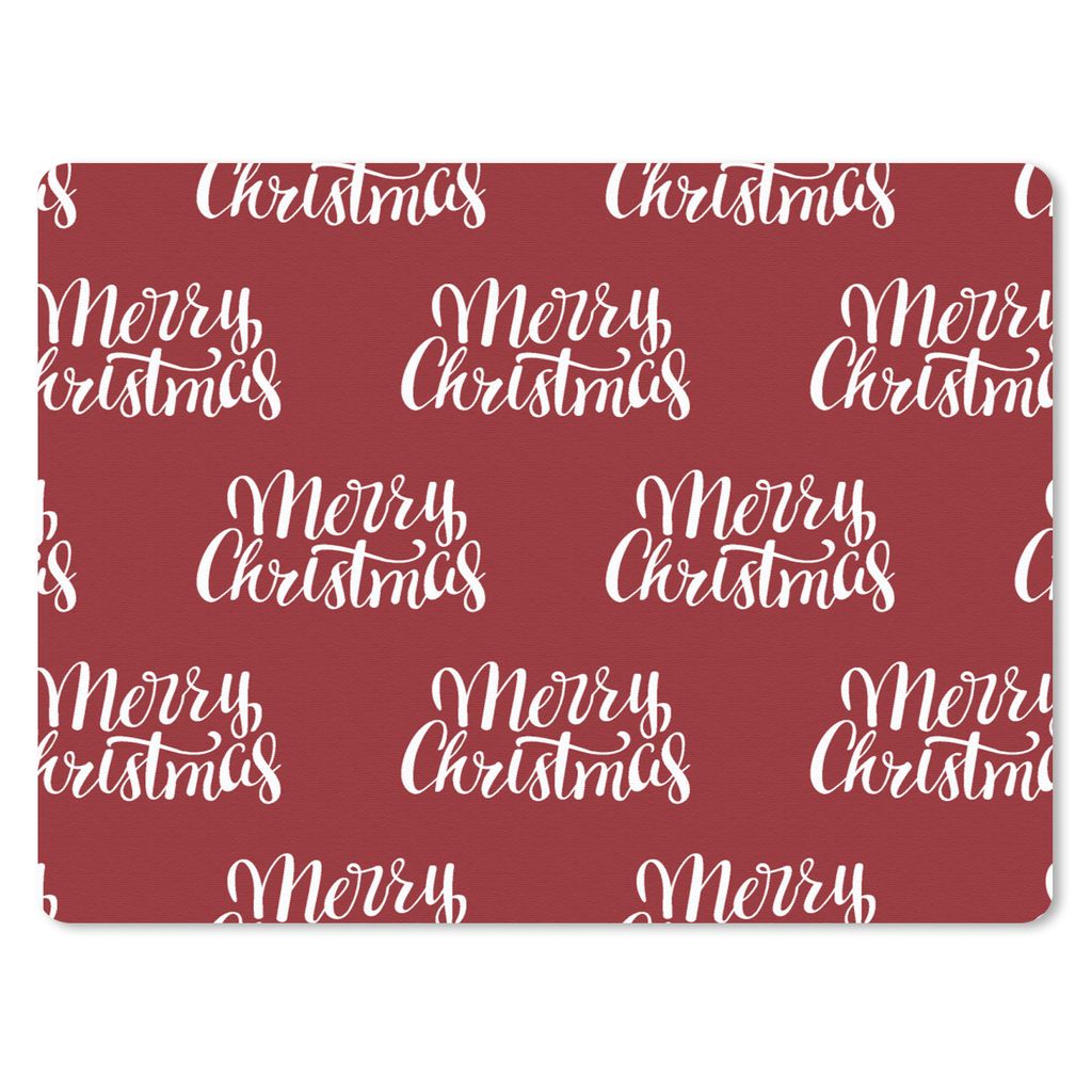 MuchoWow Mauspad Mousepad Zitate - Weihnachten - Muster - Rot - Weiß 23x19 cm - Mousepads - Maus Mat - Pad - Mausunterlage - Schreibtischunterla...