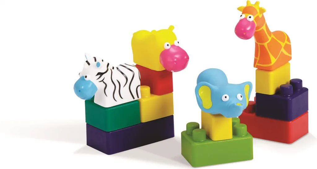 Pions et animaux ludo-éducatifs souples (28 pièces) avec sac de transport