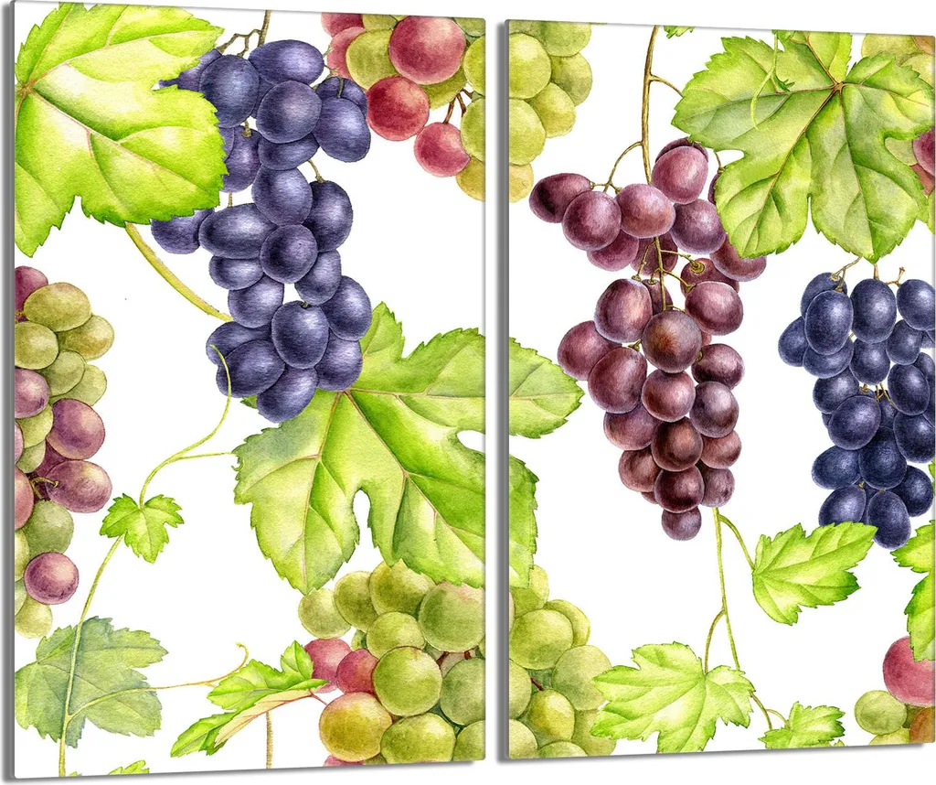 2 Piastre Vetro 30x52 Verde Uva Coprifornelli Universali | Offerta