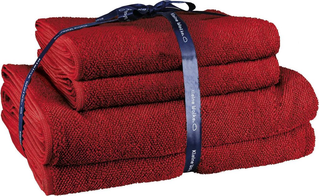 Kleine Wolke Frottier-Set CHILL Rubin Set 4-teilig mit je 2 Stück 50 x 100 und 70 x 140 cm